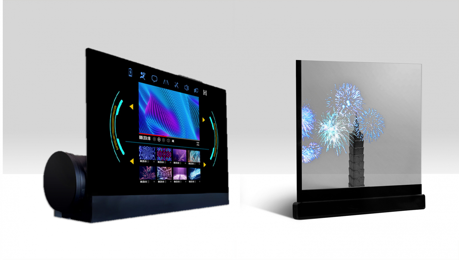 可捲式、折疊性、高透明